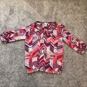 Banana Republic patterned work blouse